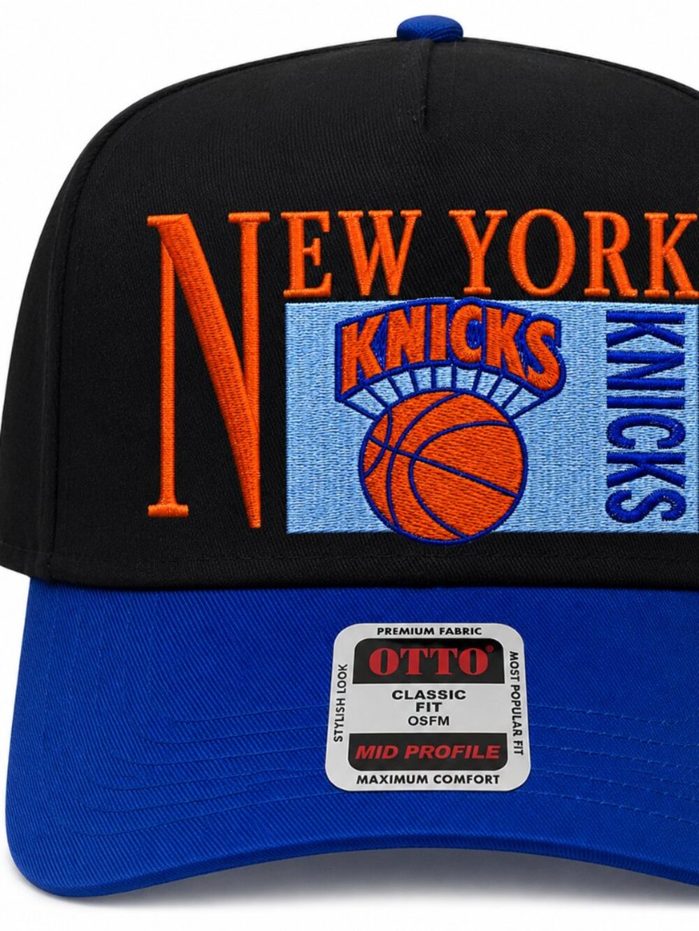New York Knicks Black & Blue Snapback Hat